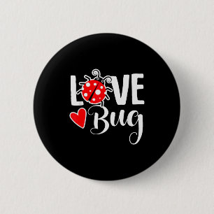 Badge Rond 5 Cm Bogue d'amour Cute Ladybug de la Saint-Valentin