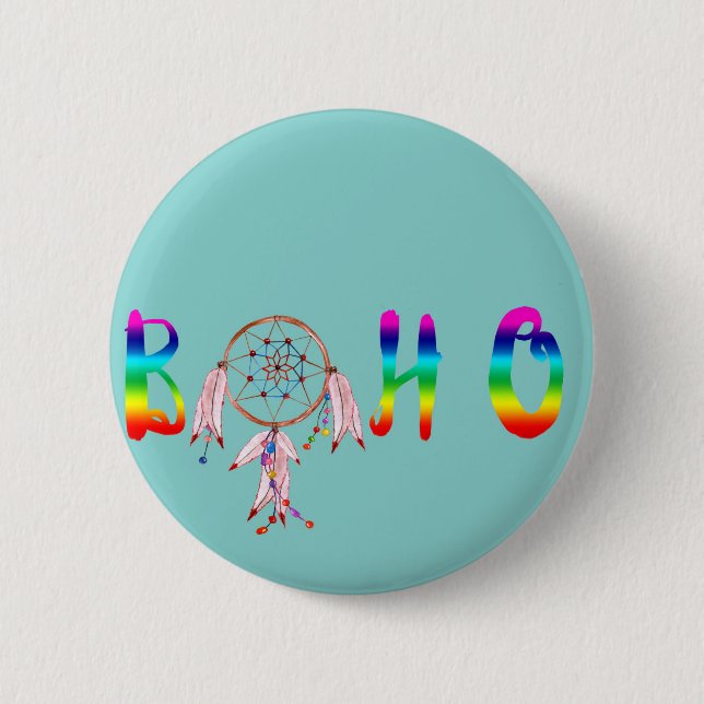 Badge Rond 5 Cm Boho (Devant)