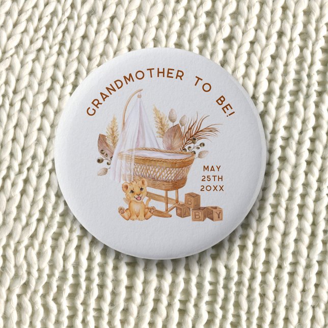 Badge Rond 5 Cm Boho Bassinet Nursery Baby shower invité spécial (Créateur téléchargé)