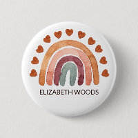 Boho moderne Rainbow & Heart Name