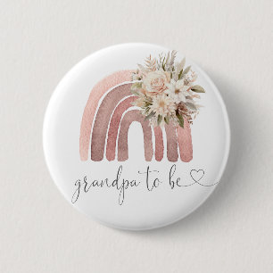 Badge Rond 5 Cm Boho Rainbow Baby shower Maman à être