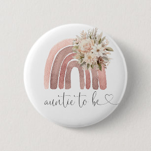 Badge Rond 5 Cm Boho Rainbow Baby shower Tante À Être