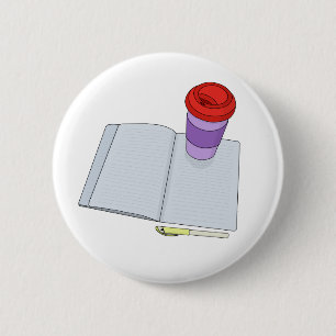 Badge Rond 5 Cm Boire et écrire