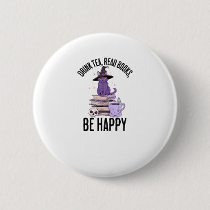 Badge Rond 5 Cm Boire Lire Livres Whimsigoth Halloween Design
