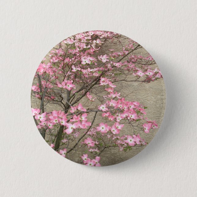 Badge Rond 5 Cm Bois de chien (Devant)