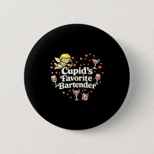 Badge Rond 5 Cm Boisson drôle de la Saint-Valentin du barman préfé