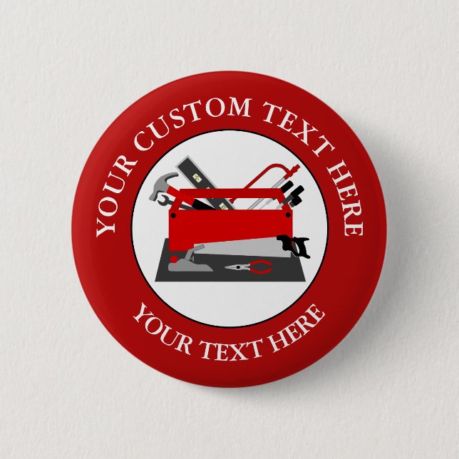 Badge Rond 5 Cm Boîte à outils Handyman (Devant)