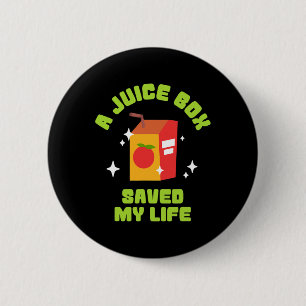 Badge Rond 5 Cm Boite de jus amusant J'ai sauvé ma vie Type 1 Diab
