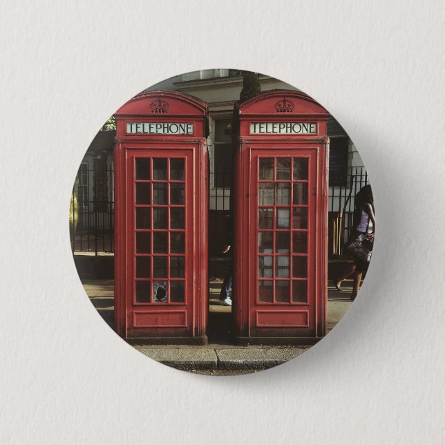 Badge Rond 5 Cm Boîte téléphonique Londres (Devant)
