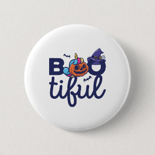 Badge Rond 5 Cm Boitier Halloween Funny Unicorn lanterne Citrouill