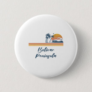 Badge Rond 5 Cm Bolivar Peninsula Texas Vacances familiales assort