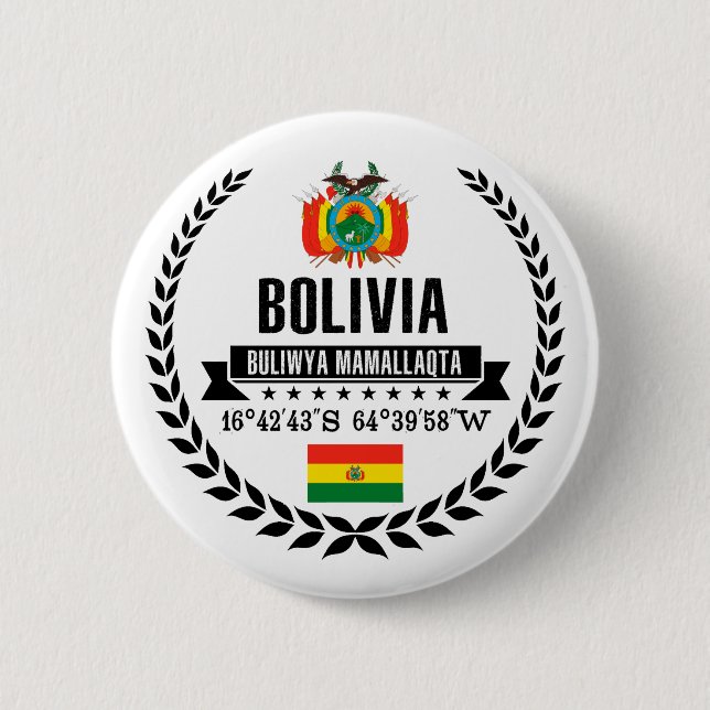 Badge Rond 5 Cm Bolivie (Devant)