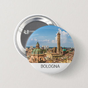 Badge Rond 5 Cm Bologne Émilie-Romagne Italie Panorama Souvenir