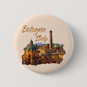 Badge Rond 5 Cm Bologne Italie : Centre historique