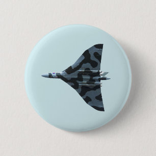 Badge Rond 5 Cm Bombardier Vulcain en vol