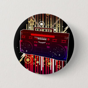 Badge Rond 5 Cm Bombe Boombox