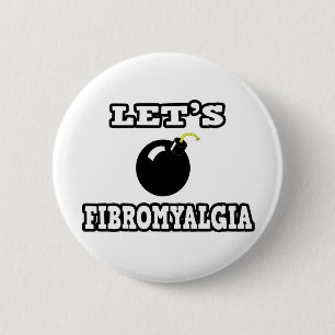 Badge Rond 5 Cm Bombe Fibromyalgie