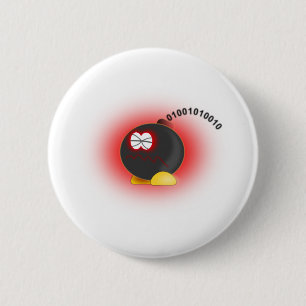 Badge Rond 5 Cm BombOrdinateurVirus