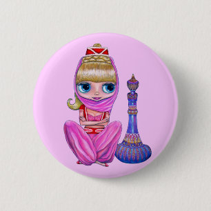 Badge Rond 5 Cm Bon bouton de génie