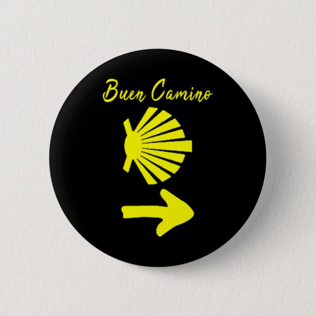 Badge Rond 5 Cm Bon Chemin De Saint-Jacques De Compostelle St. Jac (Devant)