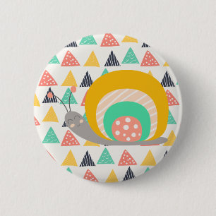 Badge Rond 5 Cm Bon escargot sur les triangles