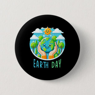 Badge Rond 5 Cm Bon Jour des terres Sauvez la Terre Mauvais Jour d