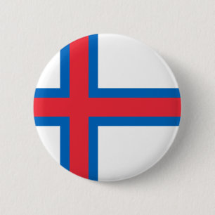 Badge Rond 5 Cm Bon marché ! Drapeau des îles Féroé