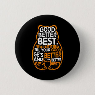 Badge Rond 5 Cm Bon Meilleur Ne Jamais Laisser Repos Motivation Ou