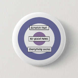 Badge Rond 5 Cm Bon News.Everything ne suce pas. Bouton de Hawkeye
