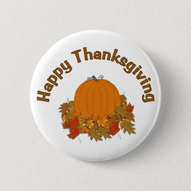 Badge Rond 5 Cm Bon thanksgiving (Devant)