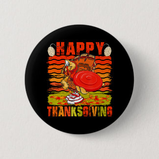 Badge Rond 5 Cm Bon thanksgiving Turquie Jouer Disque Golf