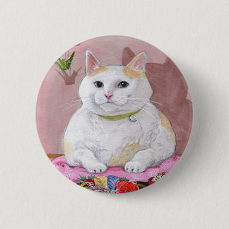 Badge Rond 5 Cm Bonbon de sashimi de chat de sushi