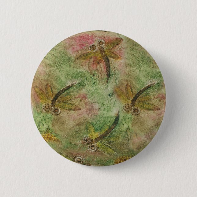 Badge Rond 5 Cm Bonbon en coton dragonfly (Devant)