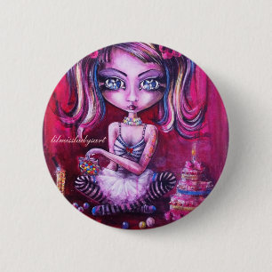 Badge Rond 5 Cm Bonbons à amour d'oeil