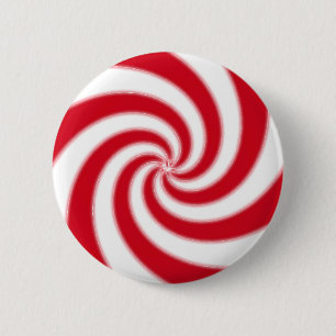 Badge Rond 5 Cm Bonbons à la menthe poivrée