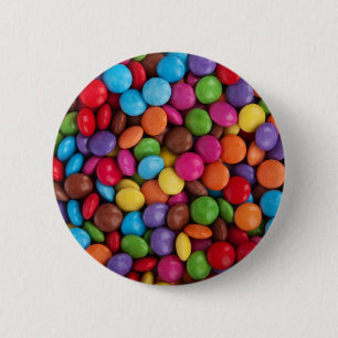 Badge Rond 5 Cm Bonbons au chocolat coloré