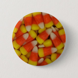 Badge Rond 5 Cm Bonbons au maïs à Halloween