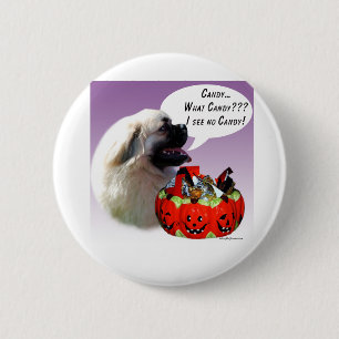 Badge Rond 5 Cm Bonbons d'Halloween en espagnol tibétain