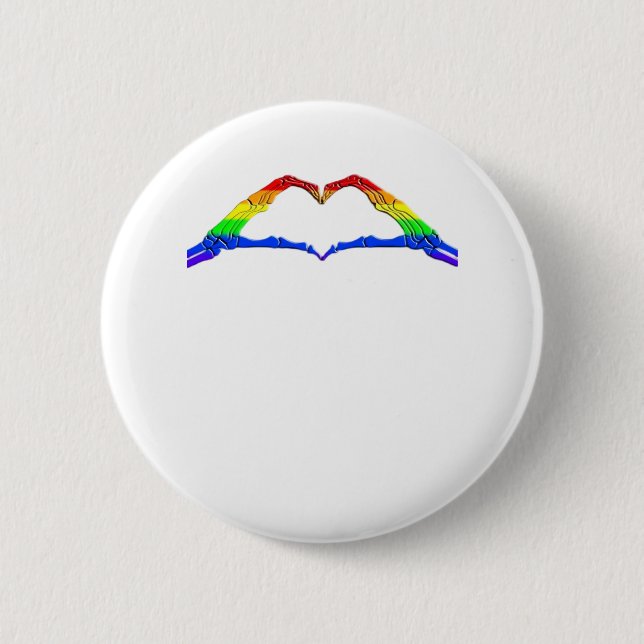 Badge Rond 5 Cm Bone Hands Heart Classic (Devant)