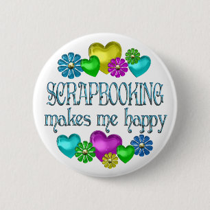 Badge Rond 5 Cm Bonheur de Scrapbooking