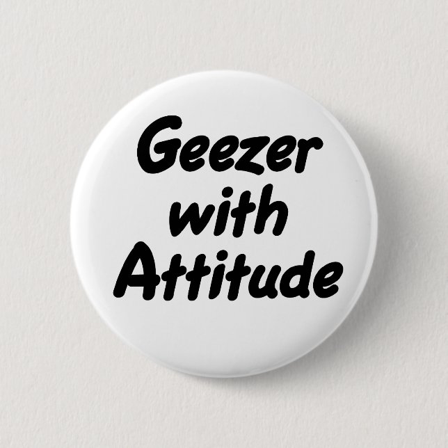 Badge Rond 5 Cm Bonhomme avec le bouton d'attitude (Devant)
