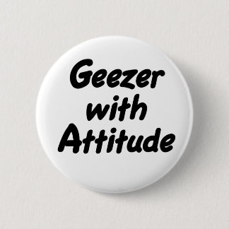 Badge Rond 5 Cm Bonhomme avec le bouton d'attitude