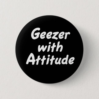 Badge Rond 5 Cm Bonhomme avec le bouton d'attitude