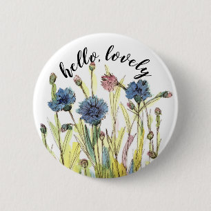 Badge Rond 5 Cm Bonjour Belle Bachelor Boutons Mots Positifs