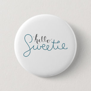 Badge Rond 5 Cm Bonjour bouton de bonbon