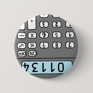 Badge Rond 5 Cm bonjour calculatrice