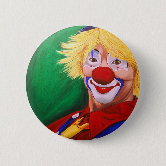 Badge Rond 5 Cm Bonjour clown (Devant)