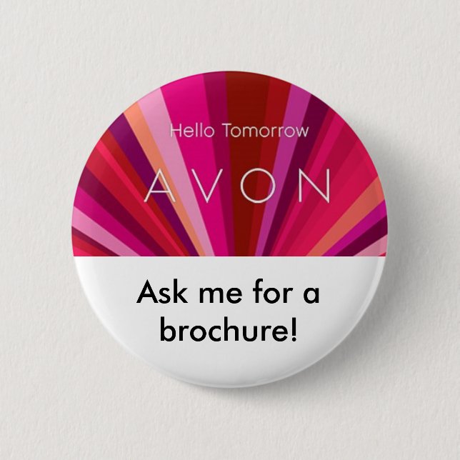 Badge Rond 5 Cm bonjour demain, demandez-moi une brochure ! (Devant)