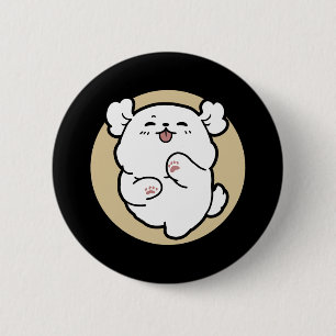 Badge Rond 5 Cm Bonjour du côté écorché