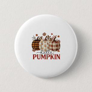 Badge Rond 5 Cm Bonjour imprimé léopard citrouille pour remercieme